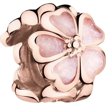 Přívěsek Pozlacený stříbrný přívěsek Beads se smaltem - květy - AP535-4174