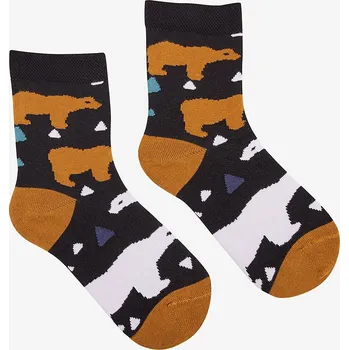 Bavlněné ponožky Coqui černé s polárním medvěděm 20 - 24