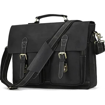 Pánská aktovka Prostorná aktovka v retro stylu Barva (Varianta): Černá2