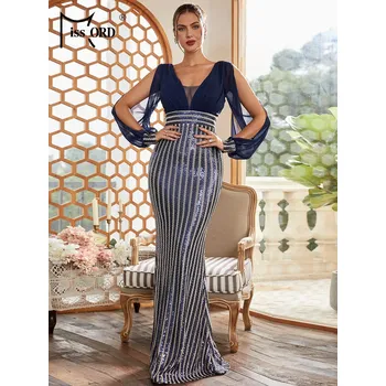 Dámské šaty Dámské plesové šaty LissCord LC1175 Barva: Modrá, Velikost: XL