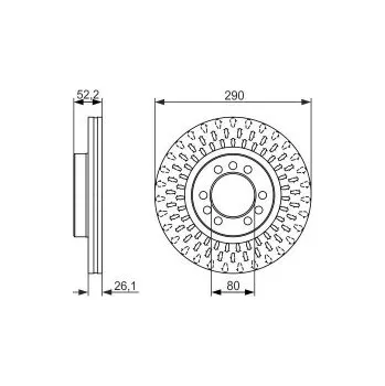 Brzdový kotouč Brzdové kotouče 290 mm Iveco DAILY IV Krabice - BOSCH