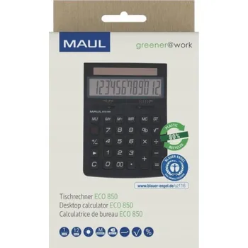 Kancelářská technika Kalkulačka Maul Taschenrechner ECO 850, 12 Stellen schwarz