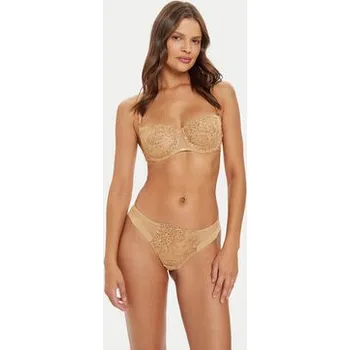 Kalhotky Chantelle Kalhotky string Fleurs Si C12Q90 Béžová 40