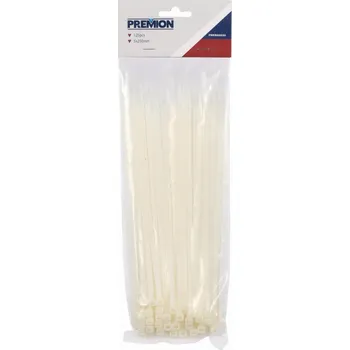 Stahovací páska PREMION PRER00030 - Stahovací pásky 5 x 250mm bílé 125ks