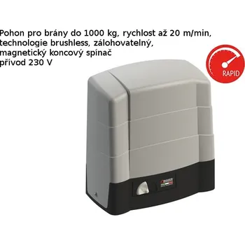Pohon brány BG30/1004 High Speed pohon pro posuvnou bránu do 1000 kg