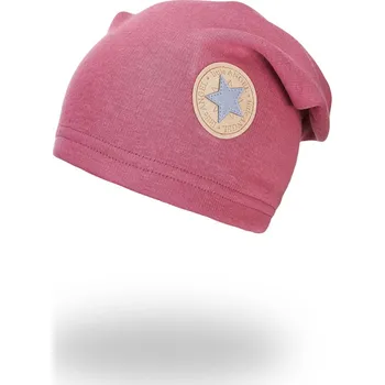 Módní doplněk Little Angel Čepice spadlá hřejivá - tm.starorůžová Velikost: 4 | 45-48 cm