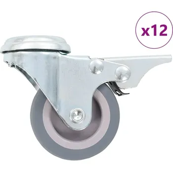 zvedák vidaXL 12 ks otočná kolečka s otvorem pro šroub 50 mm [277847]