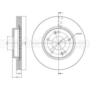 Brzdový kotouč Brzdový kotouč METELLI 23-0843C