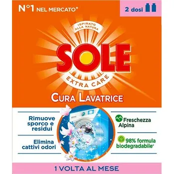 Sole Cura Lavatrice Freschezza Alpina tekutý čistič pračky 2x250 ml