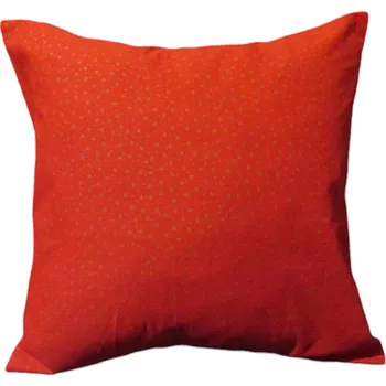 Vánoční dekorace Povlak "Vánoční zlaté mini hvězdičky na vínové" na polštář 40x40 cm