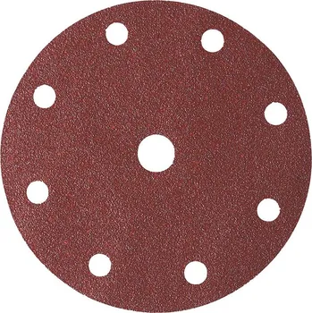 Brusný kotouč Brusný kotoučový výsek na suchý zip, na dřevo 150mm k180 9 otvorů format