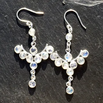 Náušnice Měsíční kámen náušnice, , skladem