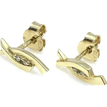 Náušnice Diante Zlaté náušnice s brilianty FT-BX0137Y