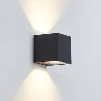 Venkovní osvětlení Venkovní nástěnné svítidlo Lucande LED Merjem, 12 cm, nahoru/dolů, IP54 tmavě šedá 2 x 9 W LED - Doprava zdarma