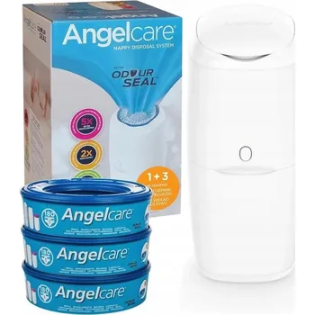 Koš na pleny Koš na použité pleny Angelcare bílý + 3x náhradní kazety