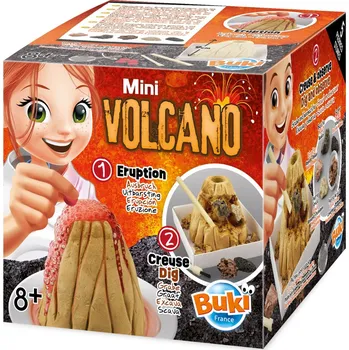 Dětská vědecká sada BUKI France BUKI Mini Vulkán a vykopávka hornin