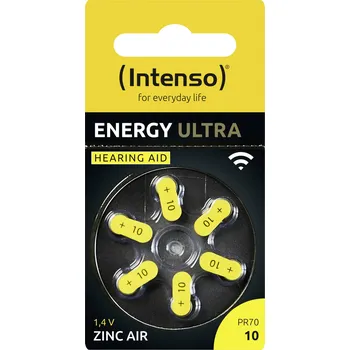 Článková baterie Intenso Baterie do naslouchátek PR70-10 1.45 V 6 ks 86 mAh zinko-vzduchová 7504416