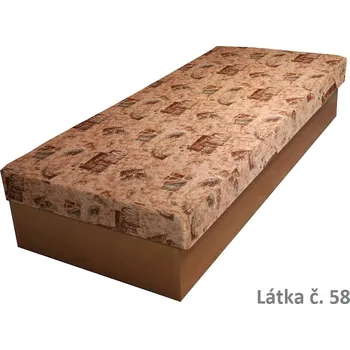 Postel Zvýšená válenda Ondra Lux - mikroplyš Rozměr: 85x195, Barva látky: č. 58/49, Odstín lamin: Buk