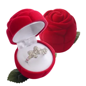 Dárková krabička Krabička na šperky růže Rosaly - Červená