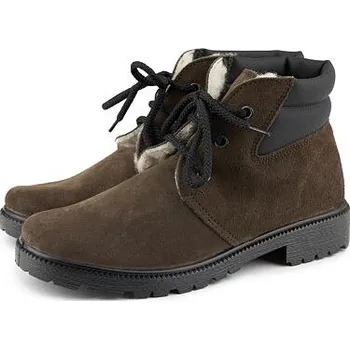 Dámská zimní obuv Vlnka Dámské kožené zimní boty s ovčí vlnou Astrid hnědá velikost obuv dospělí 38