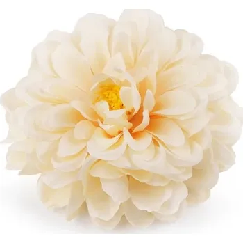 umělá květina Květ jiřiny 11 cm - krémový