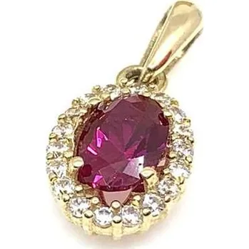 Přívěsek Diante Zlatý přívěsek s červeným kamenem 59632464