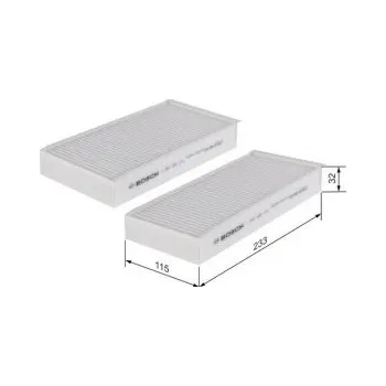 Kabinový filtr Kabinový filtr BMW 2 Gran Tourer Van (F46) Bosch - 218i, 220d