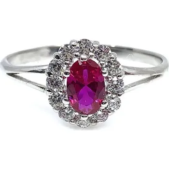 Prsten Diante Zlatý prsten s červeným kamenem 31505355