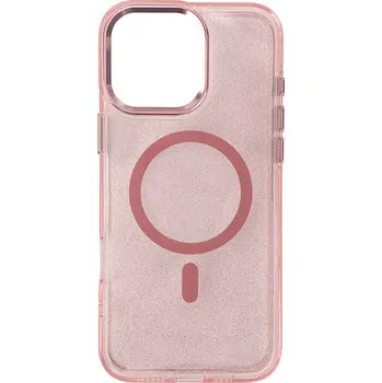 Pouzdro na mobilní telefon Třpytkové pouzdro Glitter Case s MagSafe - Apple iPhone 16 Pro - průhledné / růžové (Glitter Case MagSafe for iPhone 16 Pro - pink with glitter)