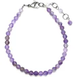 Náramek broušený ametyst 4 mm Almina