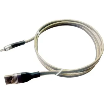 Datový kabel Kabel USB 2.0 konektor USB A / USB - Micro 1m, nylon, šedý