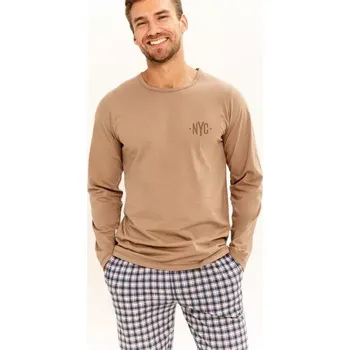 Pánská móda Pánské pyžamo 3298-Rob, dlouhý rukáv, vel. M, L, XL, XXL