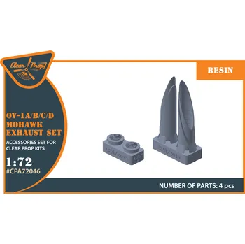 Plastikový model Clear Prop models 1/72 OV-1A/B/C/D Mohawk Exhaust Set