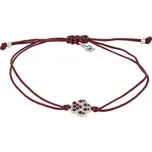 Náramek Shamballa tlapka s českým granátem Pawie