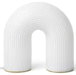 Přenosná stolní lampa VUELTA 22,5 cm, LED, bílá, sklo, ferm LIVING