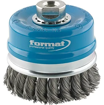 Hrncový kartáč ocel m14 splétaný 100x0,5mm format