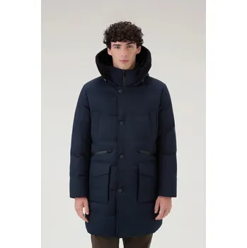 Pánská parka BUNDA WOOLRICH SEAM SEALED PARKA MELTON BLUE