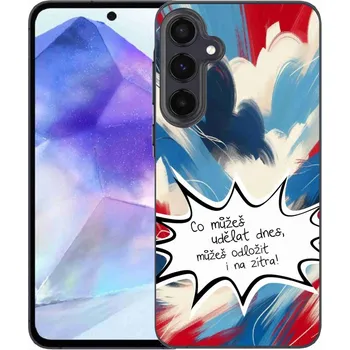 Pouzdro na mobilní telefon Gelový kryt mmCase na Samsung Galaxy A55 5G - vtipný text 9 bílé pozadí