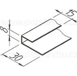 Ukončovací J profil malý vinyTec V2109 - bílá 0011 /6 m