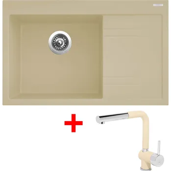 Granitový dřez Akční Sinks RIM 780 L Sahara + MIX 3 P GR