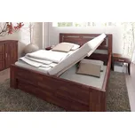 Buková postel s úložným prostorem Naomi Supra Rozměr: 180x200, Moření: Kaštan