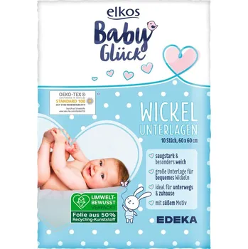 Přebalovací podložka Elkos Baby přebalovací podložky 60 x 60 cm 10 ks (Dovoz: Německo)