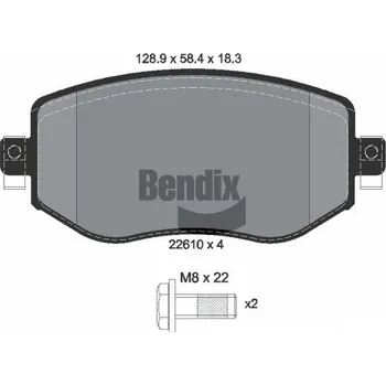 Brzdová destička Sada brzdových destiček, kotoučová brzda BENDIX Braking BPD1535