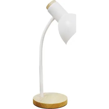 Lampička Zuma Line Zuma Line SM-W02-WH - Stolní lampa 1xE27/40W/230V bílá/dub + záruka 3 roky