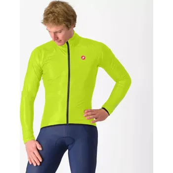 Cyklistická bunda CASTELLI voděodolná bunda - SQUALL SHELL - žlutá