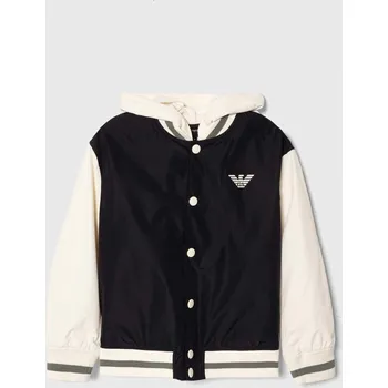 Chlapecká bunda Dětská bomber bunda Emporio Armani tmavomodrá barva 3D4BJ2.4NBHZ 59X, vel. 166