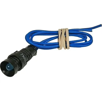 Kontrolka LED modrá, 230V AC, montážní otvor 11mm