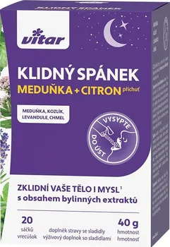 Přípravek na podporu paměti a spánku Vitar Klidný spánek meduňka/citron 20x 2 g