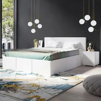 Ložnicová sestava Ložnice Calabrini b | sestava A | 3 díly | bílá lesk