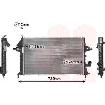 Motor automobilu Chladič, chlazení motoru VAN WEZEL 37002294